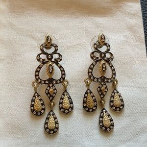 Bohemian Dangle drops earrings antique gold
